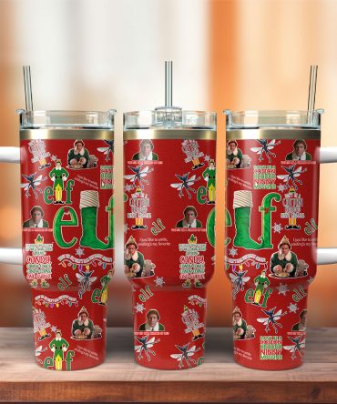 Buddy Elf Movies Custom Stanley Quencher 40Oz Stainless Steel Tumbler With Handle