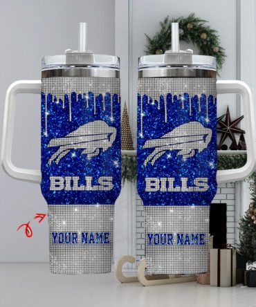 Buffalo Bills Nfl Custom Stanley Quencher 40Oz Stainless Steel Tumbler With Handle