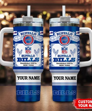 Buffalo Bills Nfl Custom Stanley Quencher 40Oz Stainless Steel Tumbler With Handle