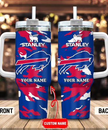 Buffalo Bills Nfl Custom Stanley Quencher 40Oz Stainless Steel Tumbler With Handle
