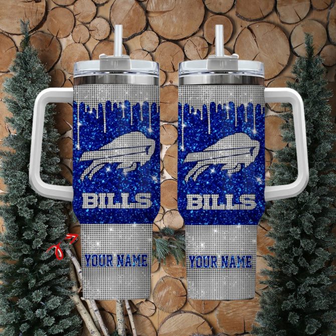 Buffalo Bills Nfl Custom Stanley Quencher 40Oz Stainless Steel Tumbler With Handle - Image 2