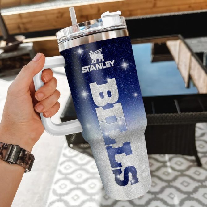 Buffalo Bills Nfl Custom Stanley Quencher 40Oz Stainless Steel Tumbler With Handle - Image 3