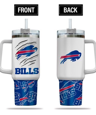 Buffalo Bills Nfl Custom Stanley Quencher 40Oz Stainless Steel Tumbler With Handle