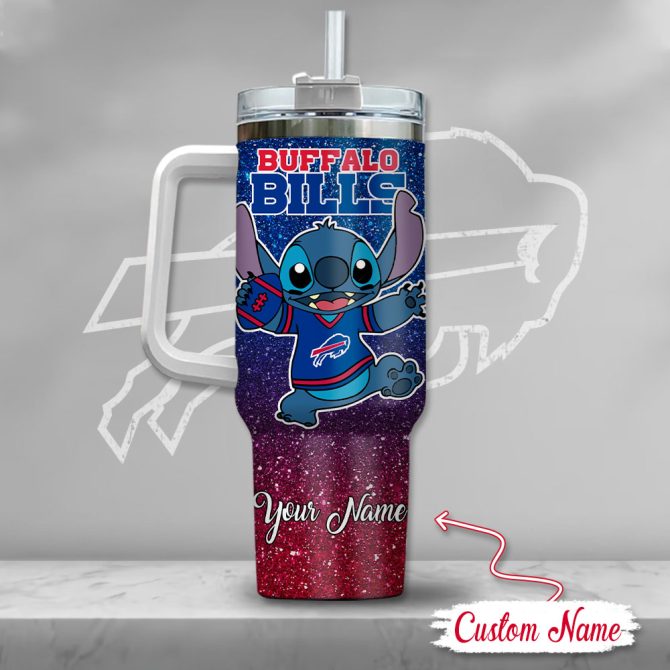 Buffalo Bills Nfl Custom Stanley Quencher 40Oz Stainless Steel Tumbler With Handle - Image 3