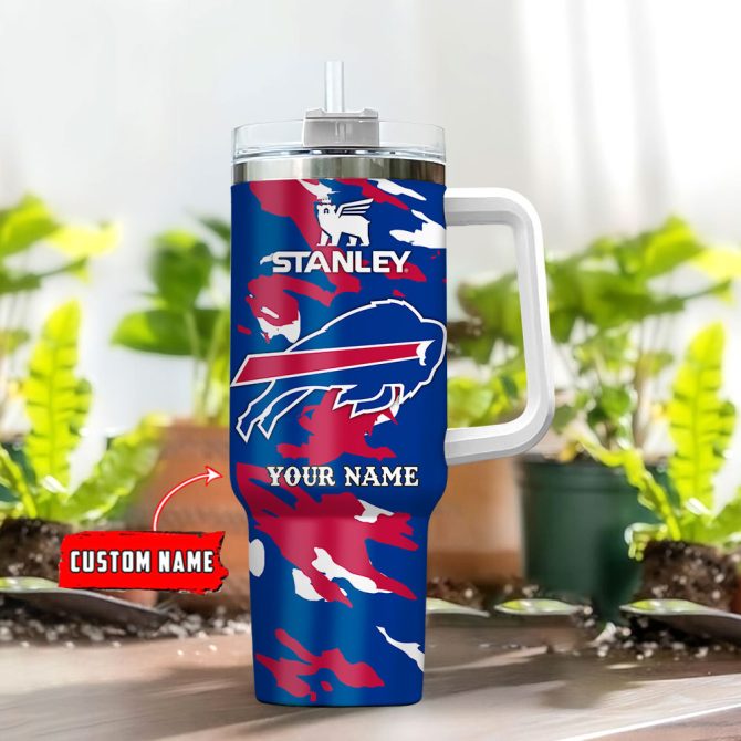 Buffalo Bills Nfl Custom Stanley Quencher 40Oz Stainless Steel Tumbler With Handle - Image 2