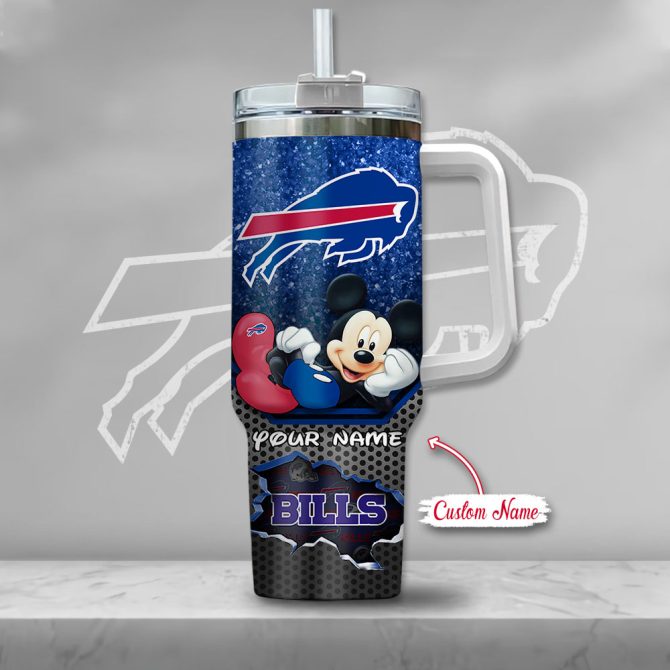 Buffalo Bills Nfl Custom Stanley Quencher 40Oz Stainless Steel Tumbler With Handle - Image 2