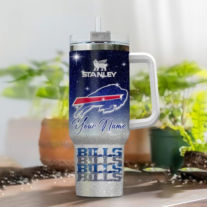 Buffalo Bills Nfl Custom Stanley Quencher 40Oz Stainless Steel Tumbler With Handle - Image 2