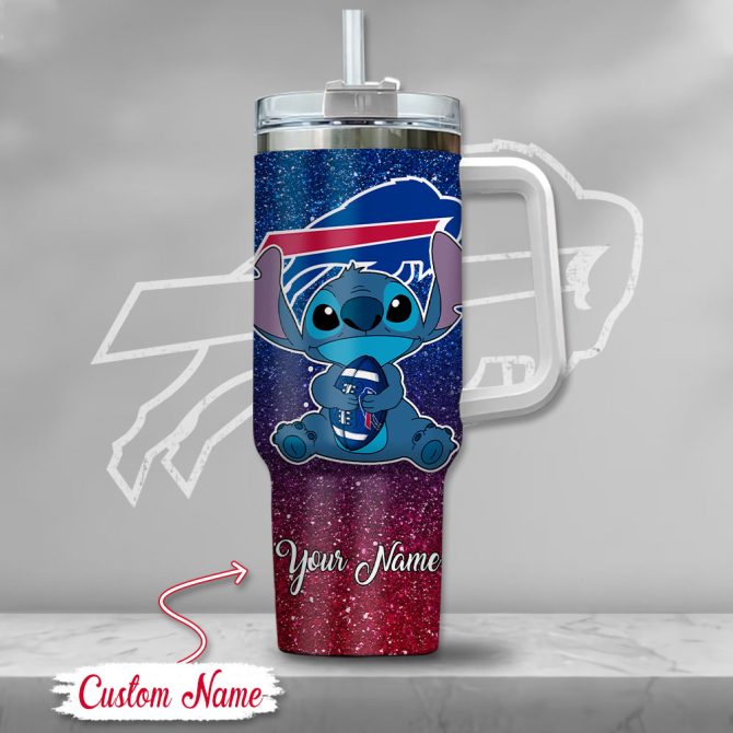 Buffalo Bills Nfl Custom Stanley Quencher 40Oz Stainless Steel Tumbler With Handle - Image 2
