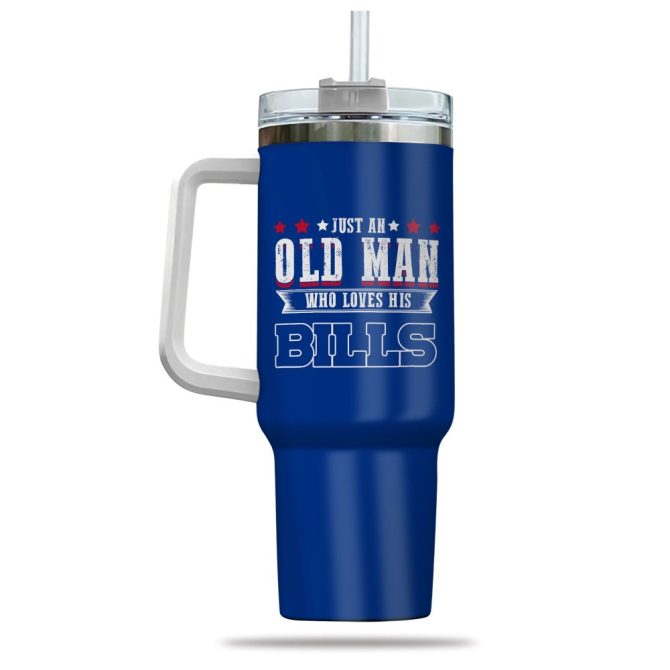 Buffalo Bills Nfl Custom Stanley Quencher 40Oz Stainless Steel Tumbler With Handle - Image 3
