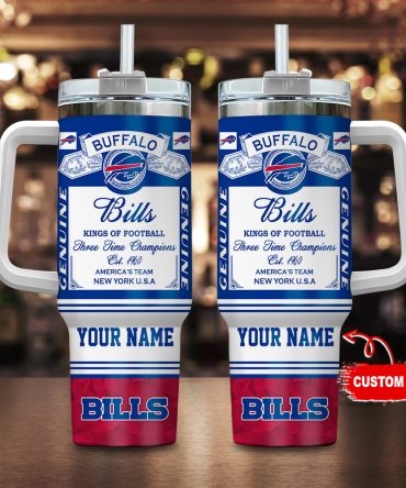 Buffalo Bills Nfl Custom Stanley Quencher 40Oz Stainless Steel Tumbler With Handle