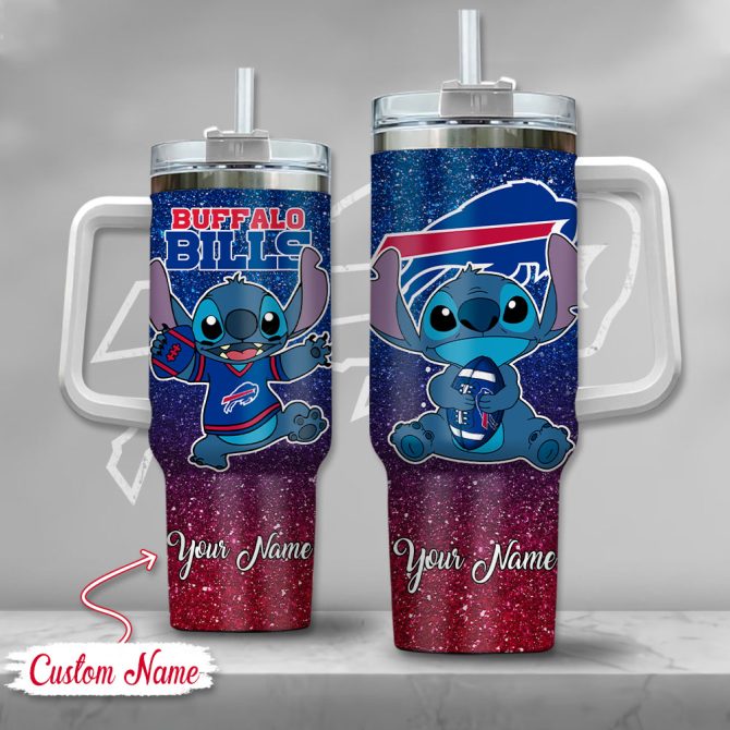 Buffalo Bills Nfl Custom Stanley Quencher 40Oz Stainless Steel Tumbler With Handle