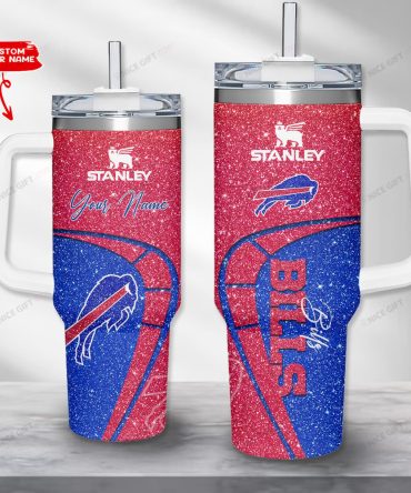 Buffalo Bills Nfl Sports Custom Stanley Quencher 40Oz Stainless Steel Tumbler With Handle