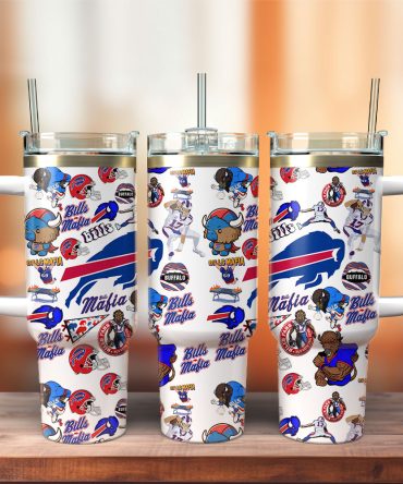 Buffalo Bills Nfl Sports Custom Stanley Quencher 40Oz Stainless Steel Tumbler With Handle