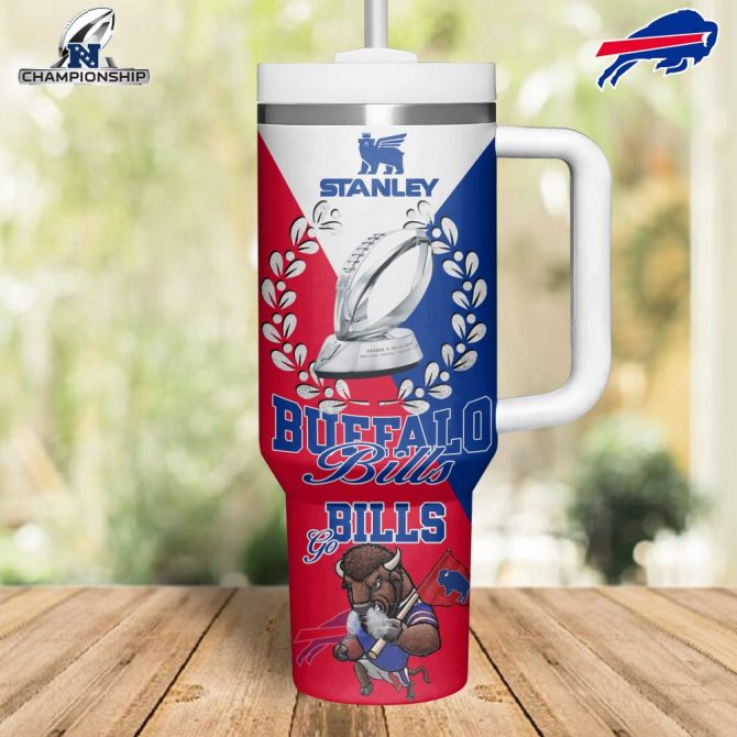 Buffalo Bills Nfl Sports Custom Stanley Quencher 40Oz Stainless Steel Tumbler With Handle - Image 2