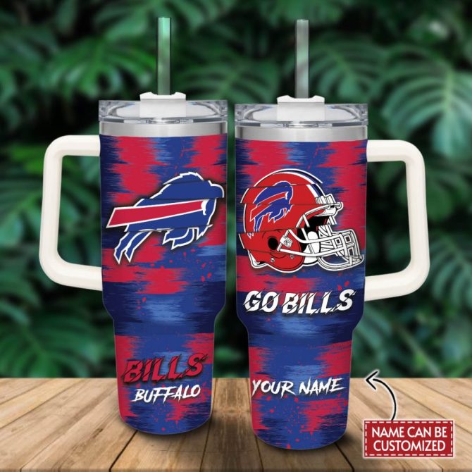 Buffalo Bills Nfl Sports Custom Stanley Quencher 40Oz Stainless Steel Tumbler