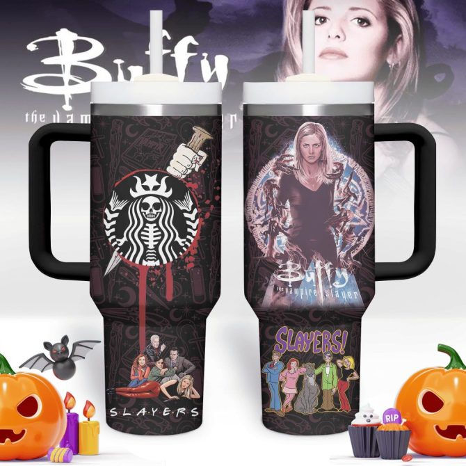 Buffy The Vampire Slayer Movies Custom Stanley Quencher 40Oz Stainless Steel Tumbler With Handle