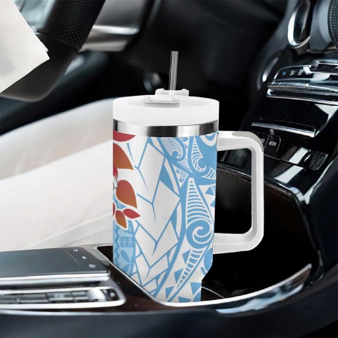 Bula Fiji Day Tagimaucia On Masi Turquoise Custom Stanley Quencher 40Oz Stainless Steel Tumbler With Handle - Image 8