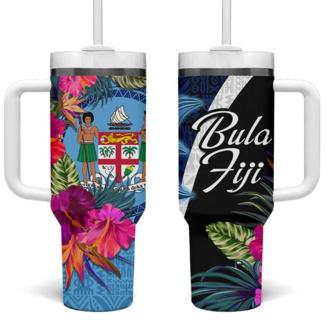 Bula Fiji Islands Custom Stanley Quencher 40Oz Stainless Steel Tumbler