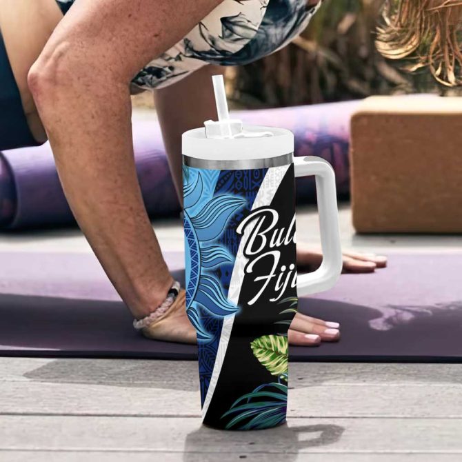 Bula Fiji Islands Custom Stanley Quencher 40Oz Stainless Steel Tumbler - Image 6