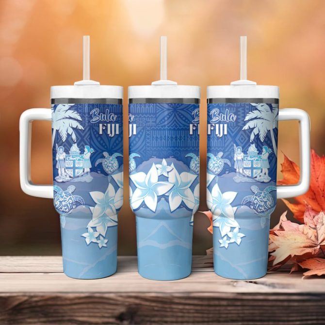 Bula Fiji Islands Custom Stanley Quencher 40Oz Stainless Steel Tumbler - Image 5