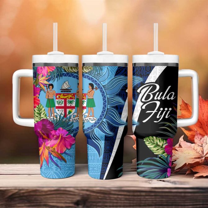 Bula Fiji Islands Custom Stanley Quencher 40Oz Stainless Steel Tumbler - Image 4