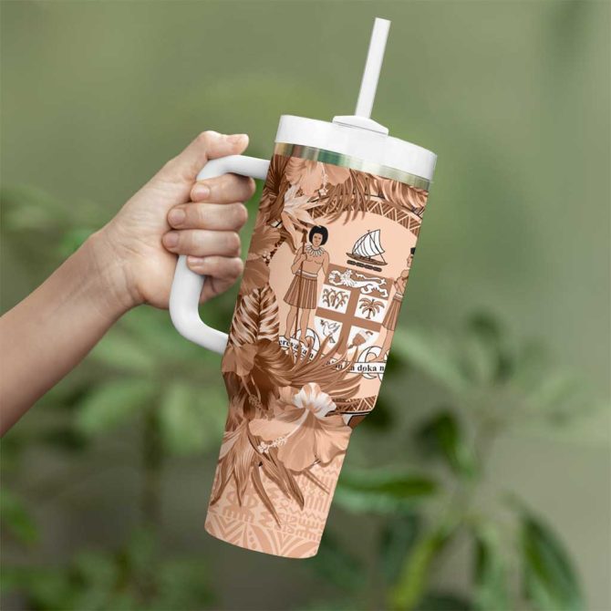 Bula Fiji Islands Custom Stanley Quencher 40Oz Stainless Steel Tumbler - Image 3