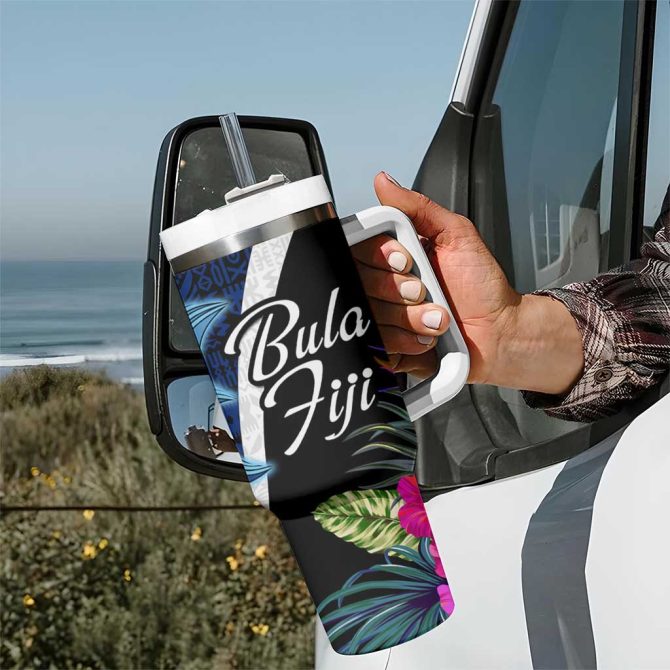 Bula Fiji Islands Custom Stanley Quencher 40Oz Stainless Steel Tumbler - Image 7