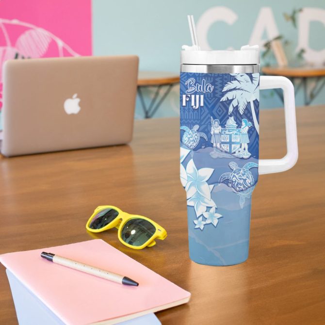 Bula Fiji Islands Custom Stanley Quencher 40Oz Stainless Steel Tumbler - Image 6