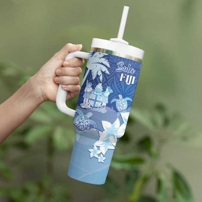 Bula Fiji Islands Custom Stanley Quencher 40Oz Stainless Steel Tumbler - Image 4