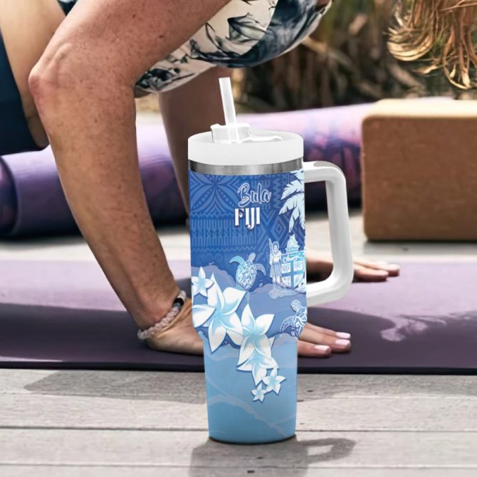 Bula Fiji Islands Custom Stanley Quencher 40Oz Stainless Steel Tumbler - Image 7