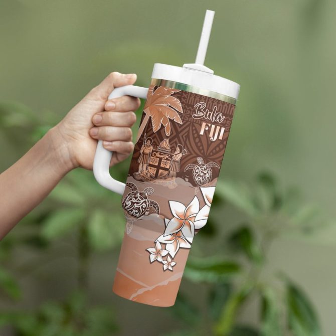 Bula Fiji Islandscustom Stanley Quencher 40Oz Stainless Steel Tumbler - Image 4