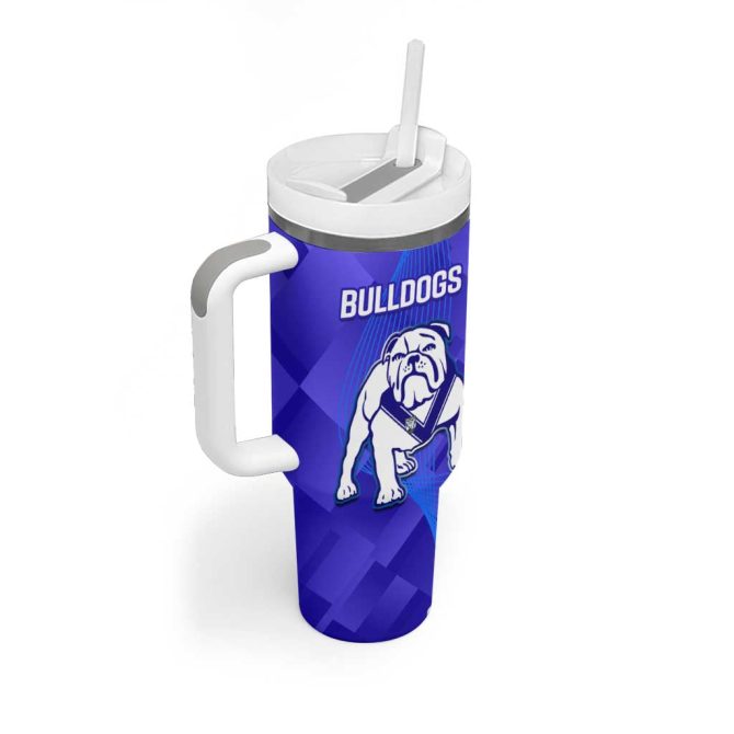 Bulldogs And Eagles Rugby Dynamic Style Custom Stanley Quencher 40Oz Stainless Steel Tumbler With Handle - Image 3