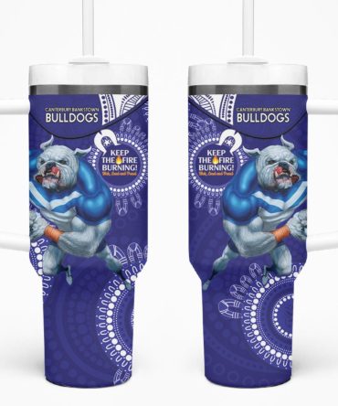 Bulldogs Naidoc Week Nrl Custom Stanley Quencher 40Oz Stainless Steel Tumbler