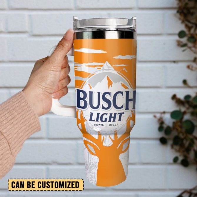 Busch Light Beer Custom Stanley Quencher 40Oz Stainless Steel Tumbler With Handle - Image 3