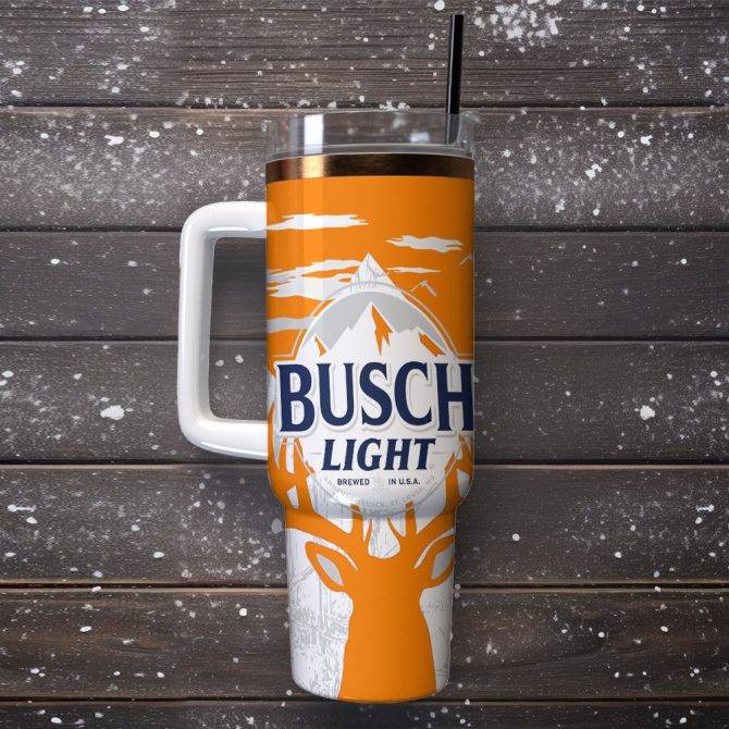 Busch Light Beer Custom Stanley Quencher 40Oz Stainless Steel Tumbler With Handle - Image 2
