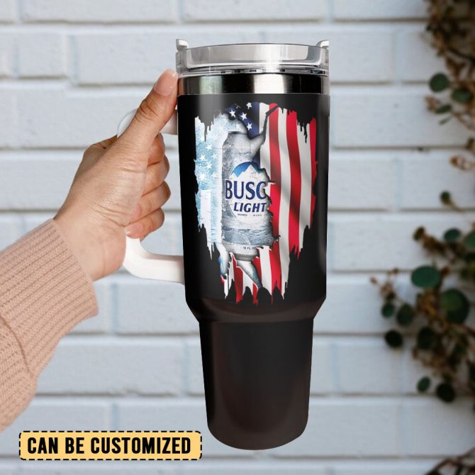 Busch Light Beer Custom Stanley Quencher 40Oz Stainless Steel Tumbler With Handle - Image 3