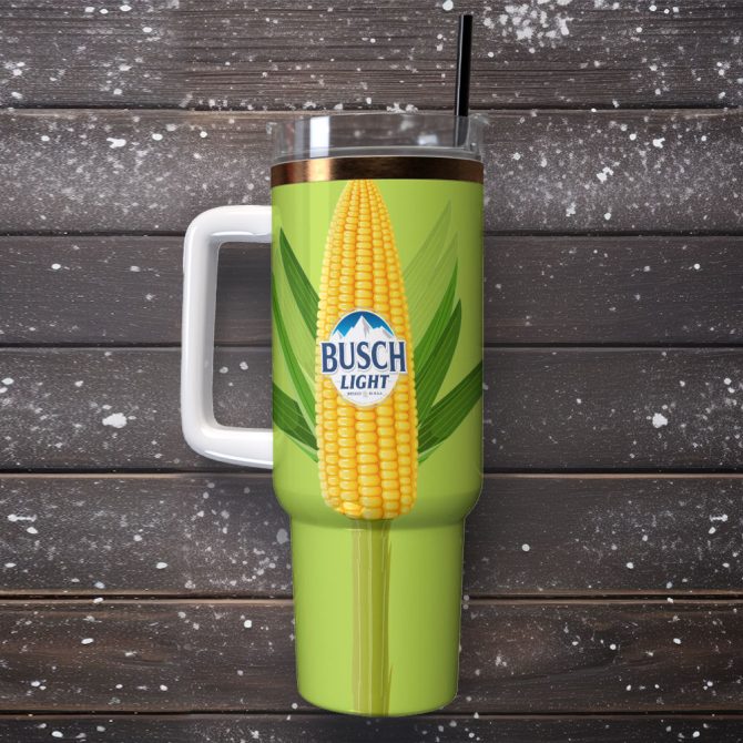 Busch Light Beer Custom Stanley Quencher 40Oz Stainless Steel Tumbler With Handle - Image 2