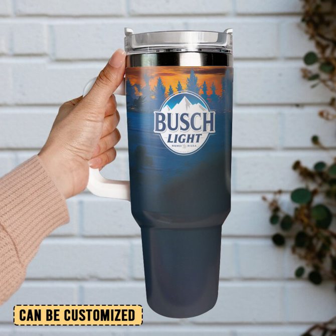 Busch Light Beer Custom Stanley Quencher 40Oz Stainless Steel Tumbler With Handle - Image 3