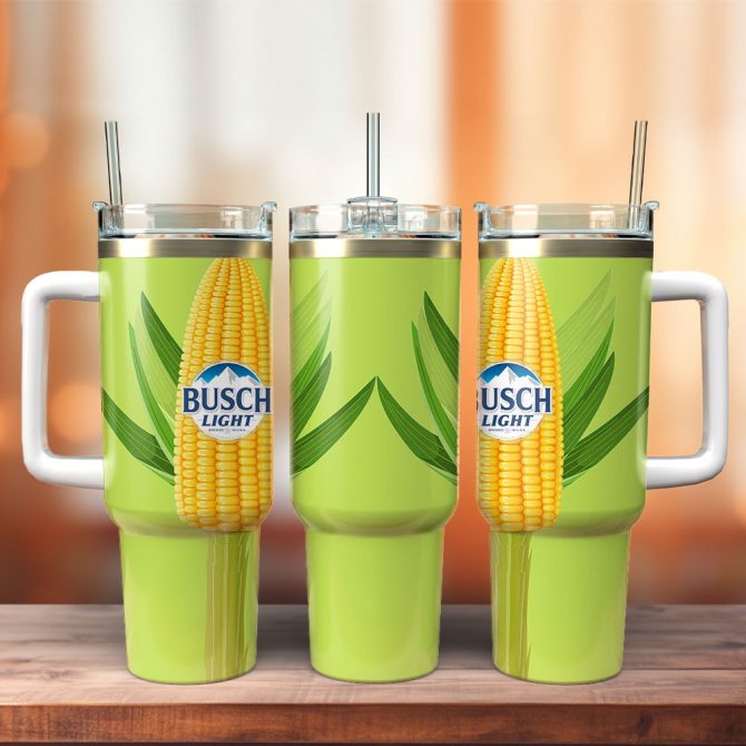 Busch Light Beer Custom Stanley Quencher 40Oz Stainless Steel Tumbler With Handle