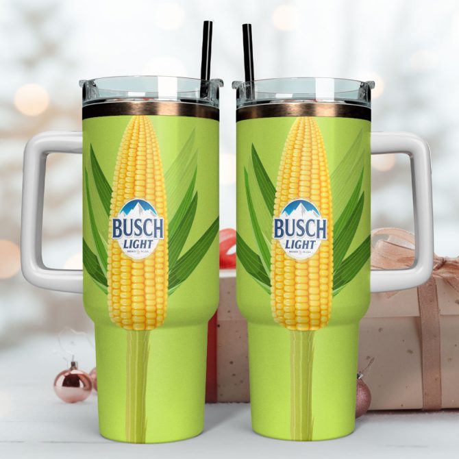 Busch Light Beer Custom Stanley Quencher 40Oz Stainless Steel Tumbler With Handle - Image 4