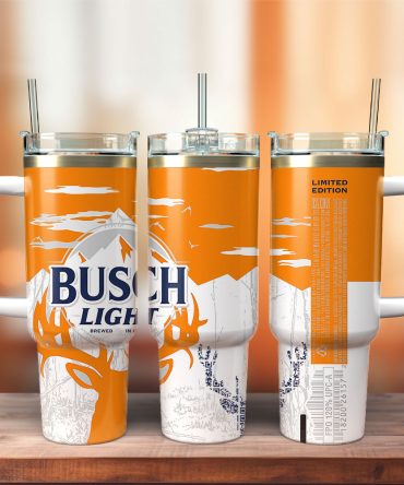 Busch Light Beer Custom Stanley Quencher 40Oz Stainless Steel Tumbler With Handle