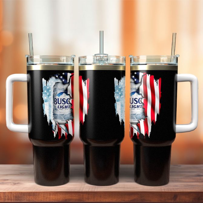 Busch Light Beer Custom Stanley Quencher 40Oz Stainless Steel Tumbler With Handle