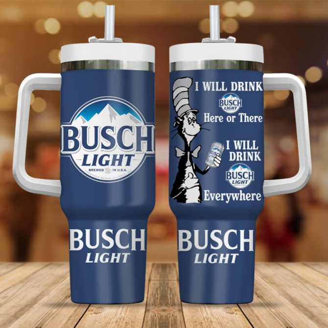 Busch Light Drinks Custom Stanley Quencher 40Oz Stainless Steel Tumbler - Image 6