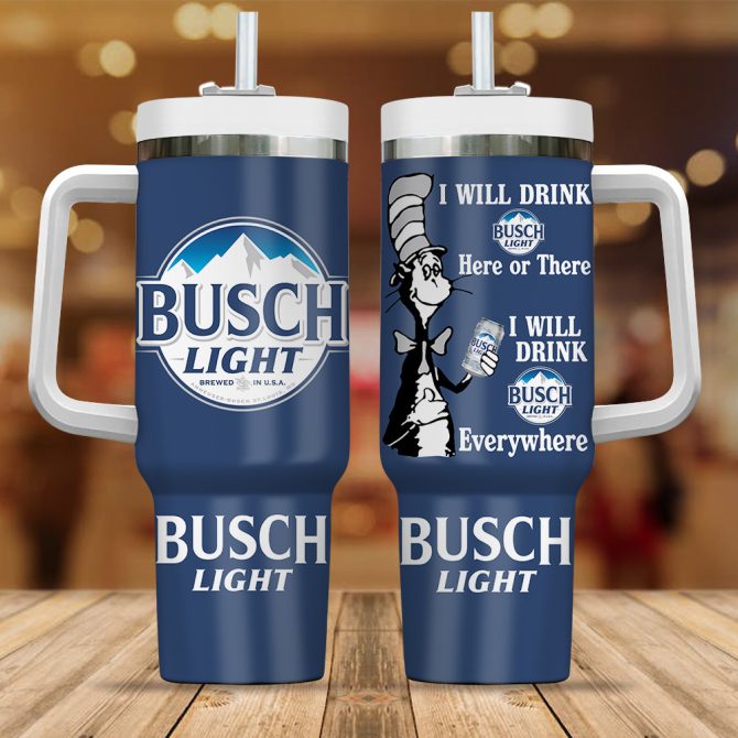 Busch Light Drinks Custom Stanley Quencher 40Oz Stainless Steel Tumbler