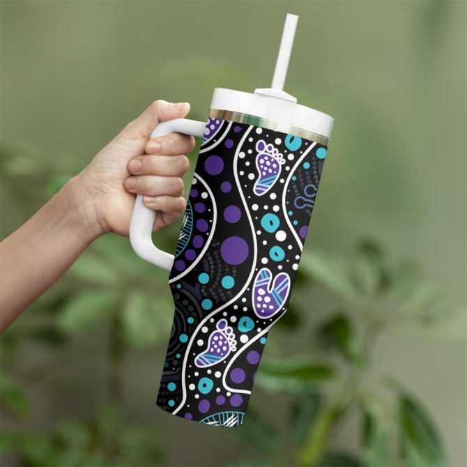 Butterfly Australia Indigenous Custom Stanley Quencher 40Oz Stainless Steel Tumbler - Image 3