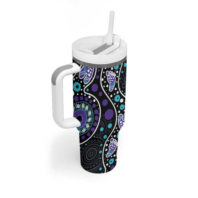 Butterfly Australia Indigenous Custom Stanley Quencher 40Oz Stainless Steel Tumbler - Image 2