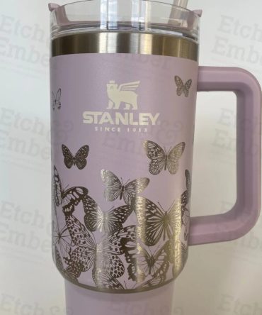 Butterfly Custom Stanley Quencher 40Oz Stainless Steel Tumbler