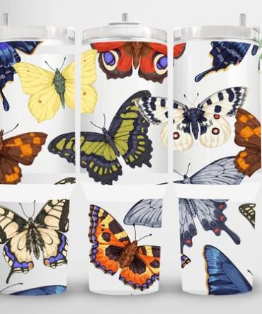 Butterfly Custom Stanley Quencher 40Oz Stainless Steel Tumbler