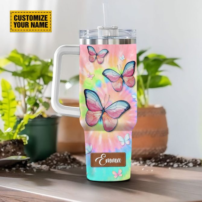 Butterfly Faith Custom Stanley Quencher 40Oz Stainless Steel Tumbler With Handle - Image 3