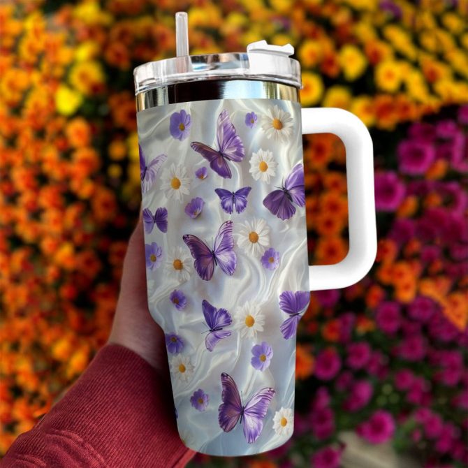 Butterfly Garden Custom Stanley Quencher 40Oz Stainless Steel Tumbler With Handle - Image 2
